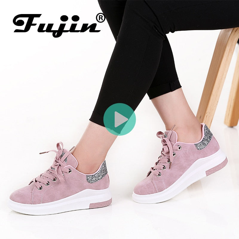 Fujin Brand 2022 Autumn Women Shoes Sneakers Soft Comfortable Casual Shoes Fashion Lady Flats Female Shoes for Women PU