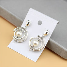 Load image into Gallery viewer, Anslow Geometric Trendy Jewelry Natural Stone Round With Round Drop Earrings Creative Summer Personality Design
