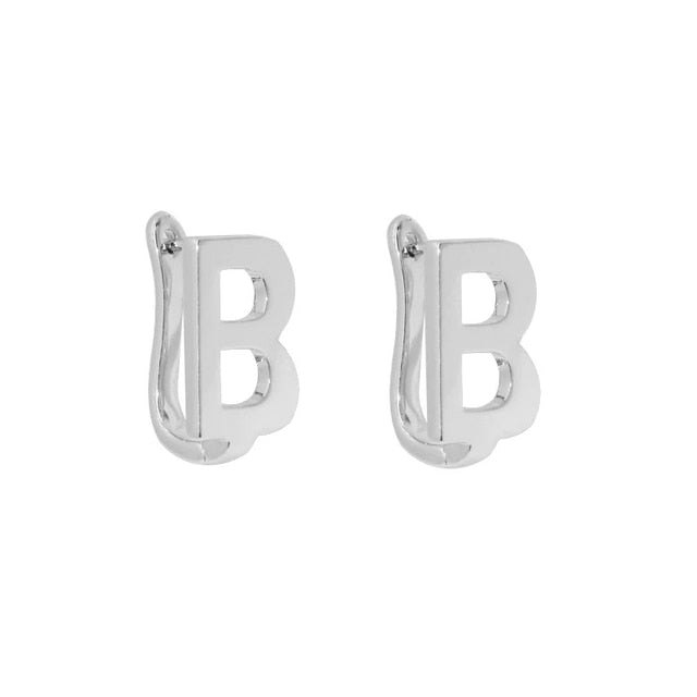 2022 Fashion Twisted Metal Two Letter B Drop Earrings French Glossy Vintage Long Earrings for Women Jewelry