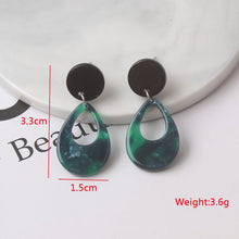Load image into Gallery viewer, Green Color Crystal Dangle Earrings for Women Flower Pendants Imitation Pearl Earrings Metal Leaves pendientes Party Gift