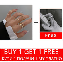 Load image into Gallery viewer, 2022 Fashion Simple Design anillos Vintage Silver Color Joint Rings Sets for Women Jewelry Korean Version Joint Rings