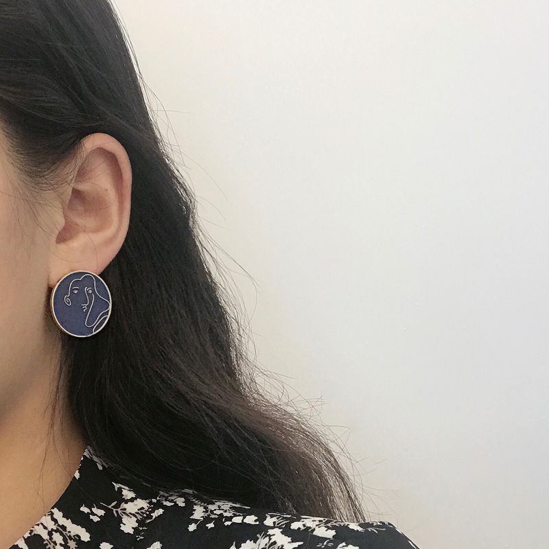 New Stylish Enamel Stud Earrings for Women Korean Fashion Leaf Cross Earrings Girls Sweet Flower Elemant Ear Jewelry aretes
