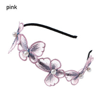 Load image into Gallery viewer, Women Retro Fashion Headband Lace Embroidery Flowers Headband Jacquard Wide-brimmed Floral Hairband Headgear Accessories