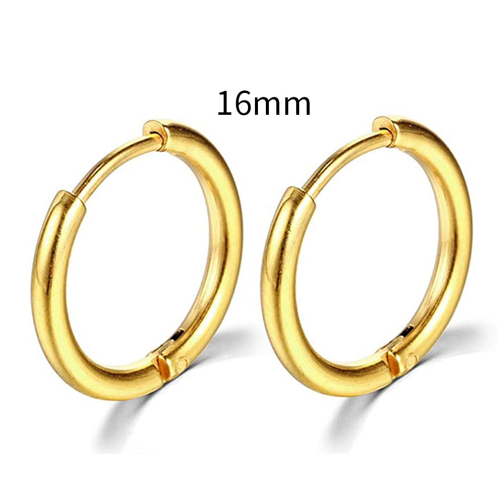 2022 New Simple Stainless Steel Small Hoop Earrings for Women Men Cartilage Ear Piercing Jewelry Pendientes Hombre Mujer