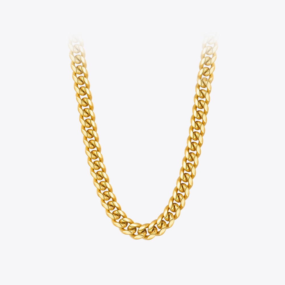 ENFASHION Punk Wide Chain Necklace For Women Gold Color Vintage Necklaces Stainless Steel Choker Fashion Jewelry Collier P203187