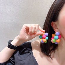 Load image into Gallery viewer, Colorful Cc Earrings Korean Exaggerated Fashion Cute Luxury、girl、earrings for Women Jewelry Accessories Party Wedding Gift