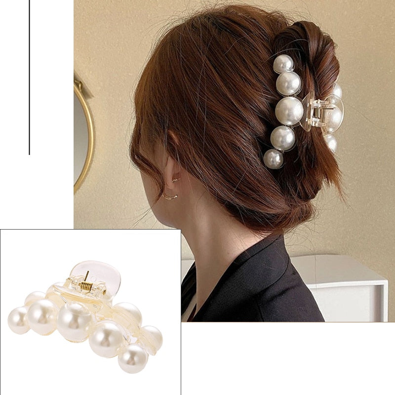 2022 New Women Elegant Gold Hollow Geometric Metal Hair Claw Vintage Hair Clips Headband Hairpin Hair Crab Hair Accessories