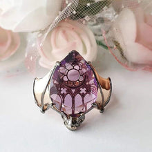 Load image into Gallery viewer, New Style Crystal Vintage Bat Finger Rings Inlaid Pruple Water Drop Shape Zircon Ring For Women Fashion Party Jewelry Gifts