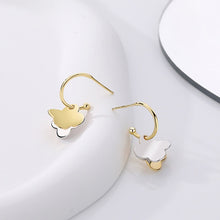 Load image into Gallery viewer, Fashion Jewelry 925 Sterling Silver Bicolor Four Leaf Clover Drop Earrings Female Trendy Stud Earrings For Women 2022 Gold Plate