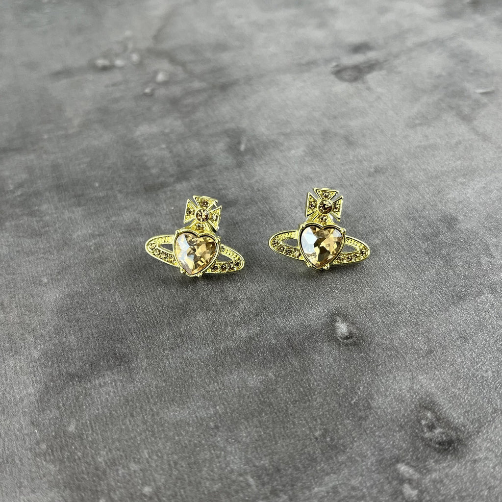 2022 New Trend Luxury Crystal Earrings For Women Gold Silver Color Pierced Stud Ear Jewelry Kpop Korean Fashion Wedding Gift