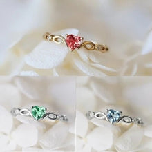 Load image into Gallery viewer, Simple heart-shaped ring, lovely finger ring for women, romantic birthday gift for girlfriend fashion personality zircon jewelry