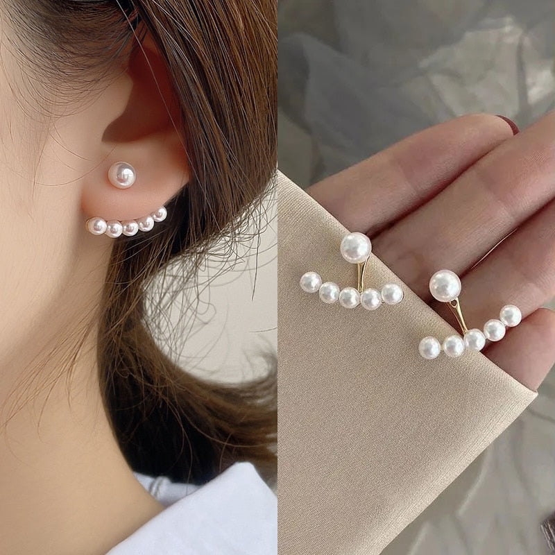 Luxury Crystal Flower Drop Dangle Earrings for Women Fashion Statement Wedding Earring Jewelry Accessory Pearl Party Wholesale