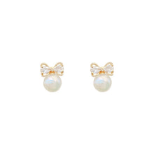 Load image into Gallery viewer, Cute Bow Pearl Earrings Stud Colorful Crystals Bead Pendant For Women 2022 New Aesthetic Gift Luxury Fashion Jewelry Wholesale
