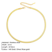 Load image into Gallery viewer, GD Aesthetic Gold Color Stainless Steel Necklace Snake Chain Choker Necklace Women Necklaces for Women Wholesale Jewelry