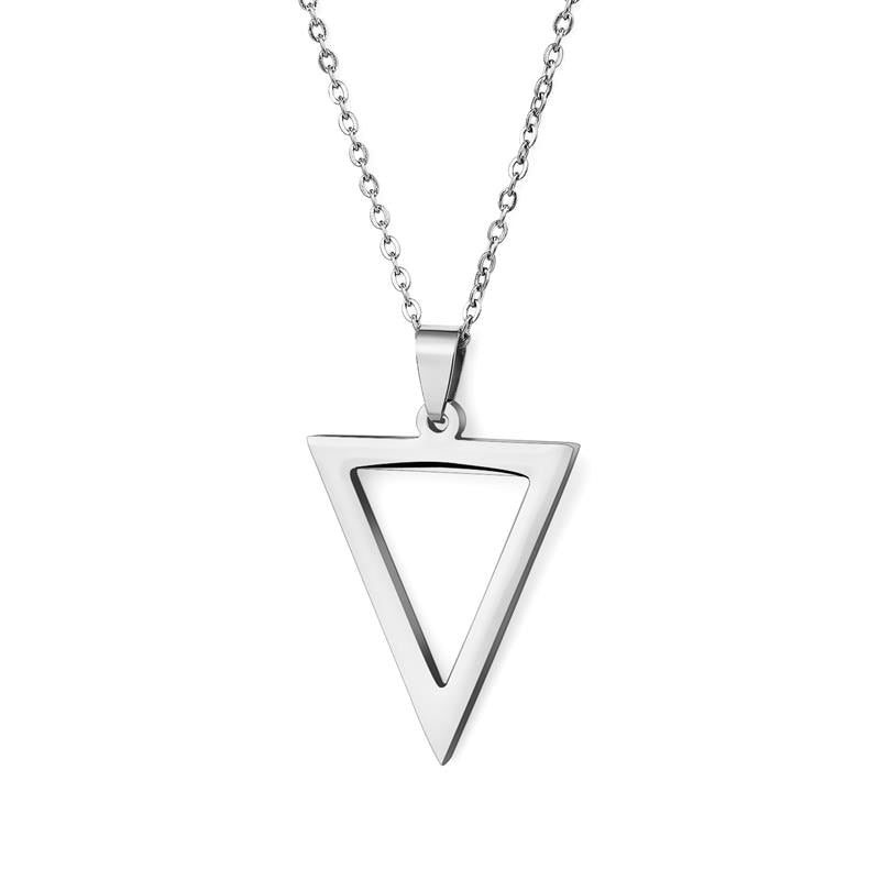 2022 Geometry Pendant Necklace Men Trendy Simple Stainless Steel Chain Women Necklace Stacking Streetwear Necklace Jewelry Gift