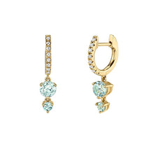 Load image into Gallery viewer, KEYOUNUO Gold Silver Filled Hoop Drop Earrings For Women Zircon Ear Piercing Colorful Dangle Earring Fashion Jewelry Wholesale