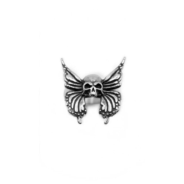 Vg 6ym New Fashion Silver Black Angel Baby Ring For Women Skeleton Female Set Ring For Women Jewelry Dropshipping Gifts