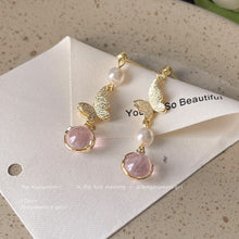 Load image into Gallery viewer, 2022 New Arrival Hand Made Simple Imitation Pearl Butterfly Dangle Earrings For Women Fashion Sweet Water Drop Jewelry Gifts