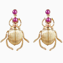 Load image into Gallery viewer, Exaggerated Metal Beetle Earrings Retro Temperament Bohemian Lovely Insect Earrings