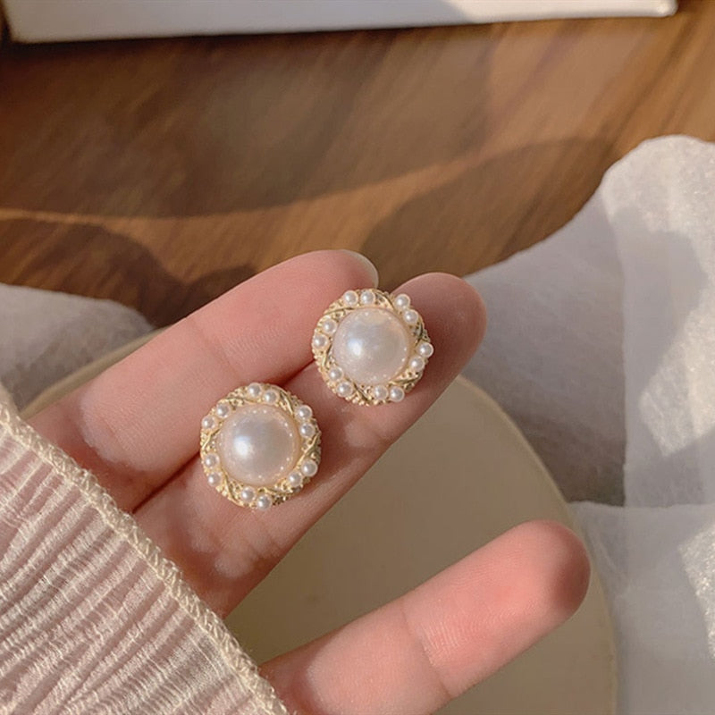 Pearl Earrings 2022 for Women Irregular Women Jewelry Earing Fashion Korean Delicate Pearl Woman New Earrings