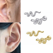 Load image into Gallery viewer, 1Pcs Stainless Steel Mini Stud Earrings Heart Star Moon Cross Butterfly Snake Helix Cartilage Tragus Lobe Ear Piercing Jewelry