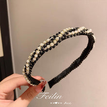 Load image into Gallery viewer, Slim Narrow Headband For Women Girl PU Leather Chains 5 Simple Camellia Hair Band Accessories Korean New Wholesale Office Gift