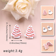 Load image into Gallery viewer, 1Pair New product CN Stud earring For women Christmas Tree Cakes cute Acrylic Jewelry