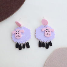 Load image into Gallery viewer, Cute Cartoon Animal Sheep Earrings For Women Sweet Lamb Acrylic Drop Dangling Earrings Jewelry Gift