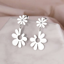 Load image into Gallery viewer, Stainless Steel Earrings Sweet Cute Cartoon Flowers Girls Pendants Charms Fashion Earrings For Women Jewelry Everyday Wear Gifts