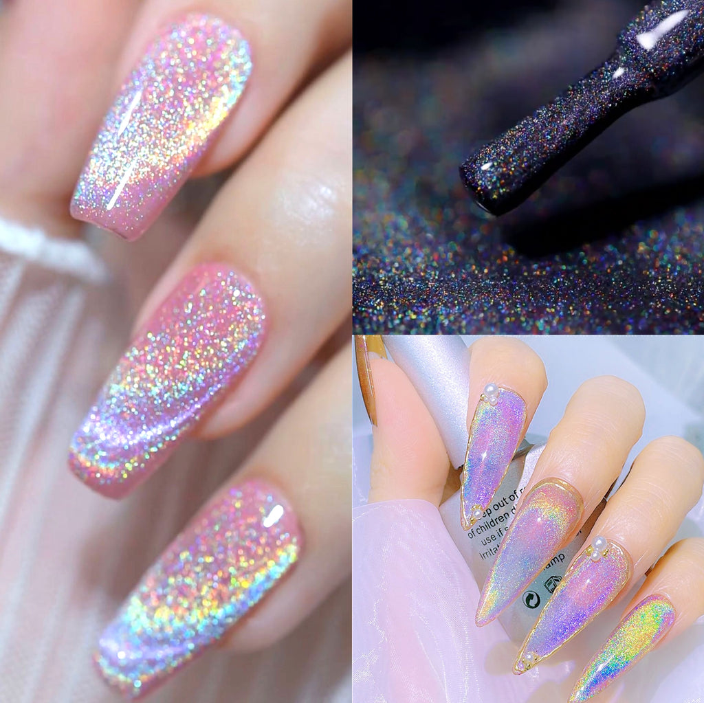 8ml rainbow Cat Eye Magnetic Gel Winter colorful glitter universal nail polish can be use on any color nail accesorios Sparkling