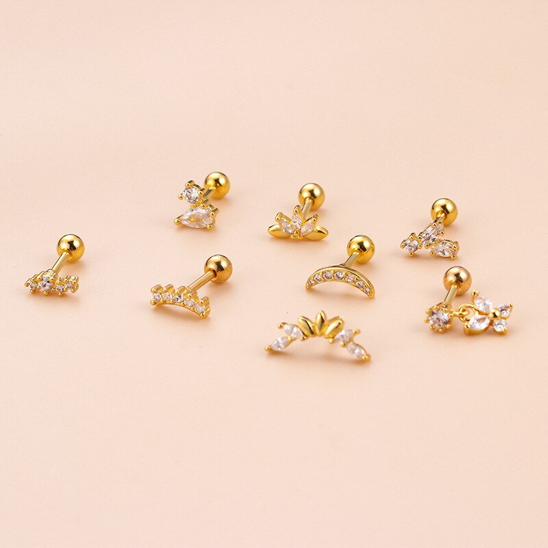 1Piece Piercing Stud Earrings for Women Earrings 2022 Trend Jewelry Ear Cuffs Stainless Steel Butterfly Stud Earrings for Teens