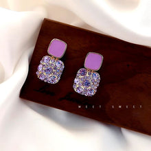 Load image into Gallery viewer, Earrings Retro Temperament Europe and America 2022 New High-quality Purple Earrings Female Exquisite Niche Fashion Stud Earrings
