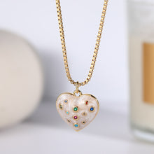 Load image into Gallery viewer, Cute Shell Sunflower Heart Starfish Necklace for Women Gold Color Long Stainless Steel Box Chain Collars Fashion Pendant