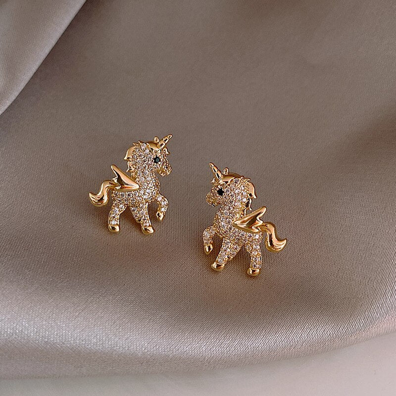 Fashion exquisite Earrings lovely Unicorn jewelry pendant accessories party women&#39;s animal ear clip