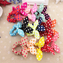 Load image into Gallery viewer, 20Pcs Lovely Random Color Small Bunny Rabbit Ears Headband Hair Rope Rubber Bands Hair Accessories Wholesale