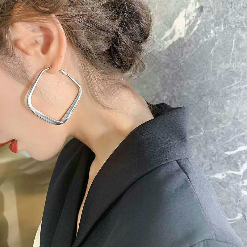 2022 New Women Stainless Steel Unusual Chain Earrings Fashion Drop Earrings 2021 Punk Gothic Chain Earrings For Female Jewelry