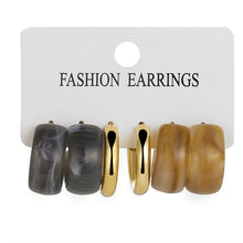 Load image into Gallery viewer, Trendy Black Earring Set For Women Girls Y2K Colorful Resin Butterfly Heart Dangle Earrings Dripping Oil Enamel Ring Jewelry