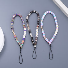 Load image into Gallery viewer, Women Anti-Lost Lanyard Chains 6mm Heishi Clay Beaded Phone Chain Mobile Phone Strap Charm Love Letter Telephone Jewelry