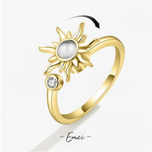 Load image into Gallery viewer, Anti Stress Anxiety Rings For Women Rotating Daisy Sun Flower Star Planet Spinner Rings Crystal Fidget Ring Trendy Jewelry 2022