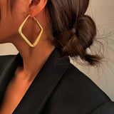 Geometric Metal Earrings for Women Jewelry Gift Irregular Circle Square Earrings Femme Cold Fashion Korean Women's Earrings 2022