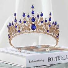 Load image into Gallery viewer, FORSEVEN Tiaras Hair Jewelry New Vintage Baroque Headbands Crystal Crowns Bride Noiva Headpieces Wedding Party Diadem for Women