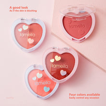 Load image into Gallery viewer, Blush Makeup Love Palette 4 Color Mineral Powder Peach Red Rouge Lasting Natural Hawthorn Cheek Tint Waterproof Blusher Cosmetic