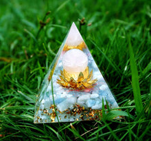 Load image into Gallery viewer, Handmade Orgonite Pyramid Crystal Healing Energy Orgone Pyramide with Pendant Necklace
