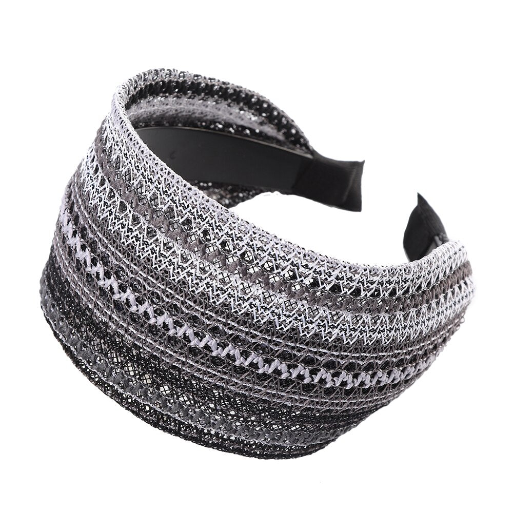 LEVAO New Fashion Wide Side Women&#39;s Hair Band Women Solid Color Headband Girls Hair Accessories Teeth Nonslip Hair Loop For Lady
