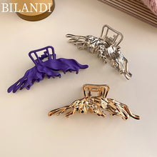 Load image into Gallery viewer, 2022 Fashion Hair Clip Women Girls Purple Silvery Golden Geometric Barrette Hairclips Hairpin For Female Ponytail Head Accessory
