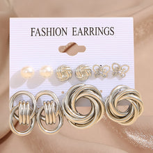 Load image into Gallery viewer, 17KM Silver Color Pearl Vintage Earrings Set for Women Geometric Butterfly Twist Hoop Earrings Snake Earrings Trendy Jewelry New