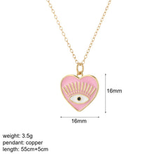 Load image into Gallery viewer, Heart Eye Charms for Jewelry Making Supplies Angel Butterfly Pendant Design Diy Necklace Stainless Steel Clavicle Chain Collares