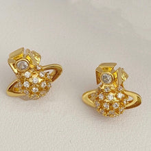 Load image into Gallery viewer, 2022 New Trend Luxury Crystal Earrings For Women Gold Silver Color Pierced Stud Ear Jewelry Kpop Korean Fashion Wedding Gift