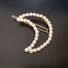 Load image into Gallery viewer, 2022 Fashion Pearl Hair Clips for Women Sweet Girl Simple Hairgrip Love Round Hairpins Alloy Handmade INS Hair Accessories