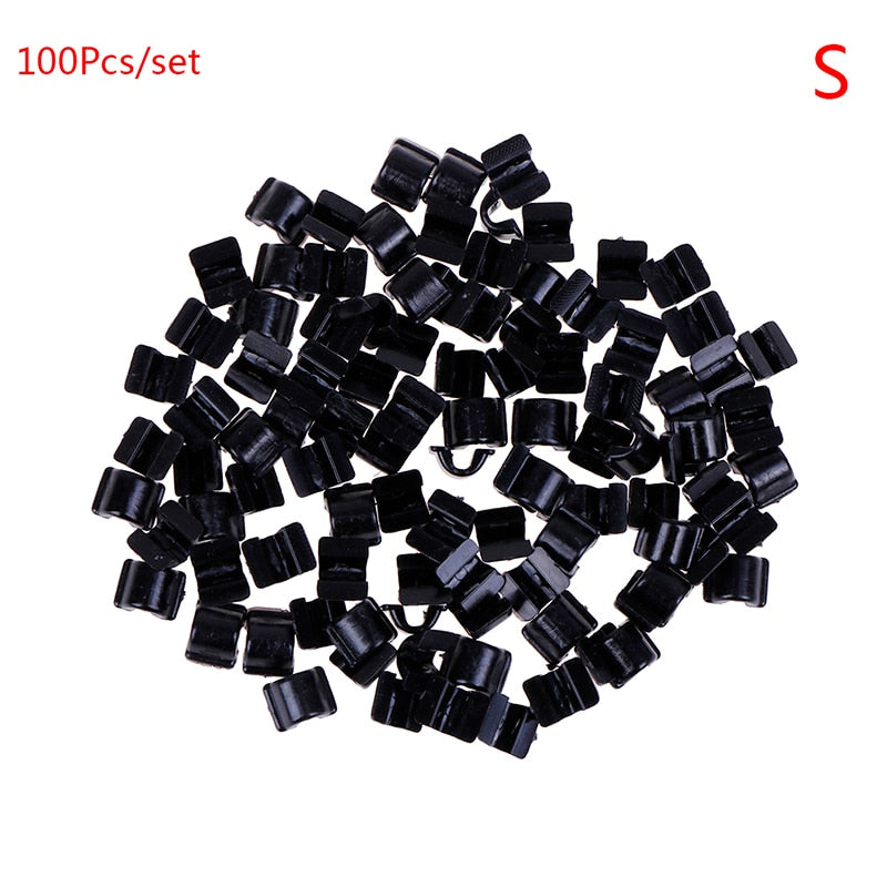 100Pcs Elasitc Rubber Band Paste Buckles For Women Girl DIY Hair Band Tie Circle Bow Accessories Hairdressing Tool Connector